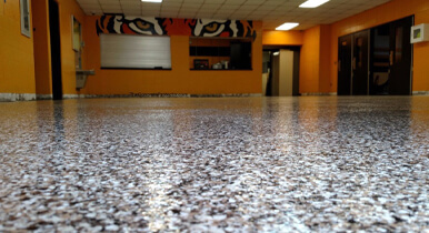 decorative-flake-epoxy-flooring commercial garage floor epoxy