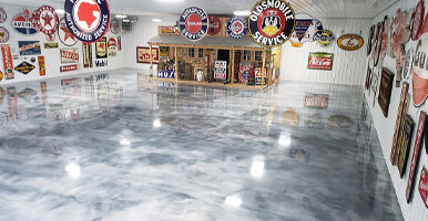 garage-flooring Metallic Epoxy Garage Floor